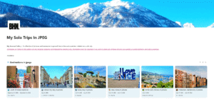 a picture collection of destinations from my solo trips