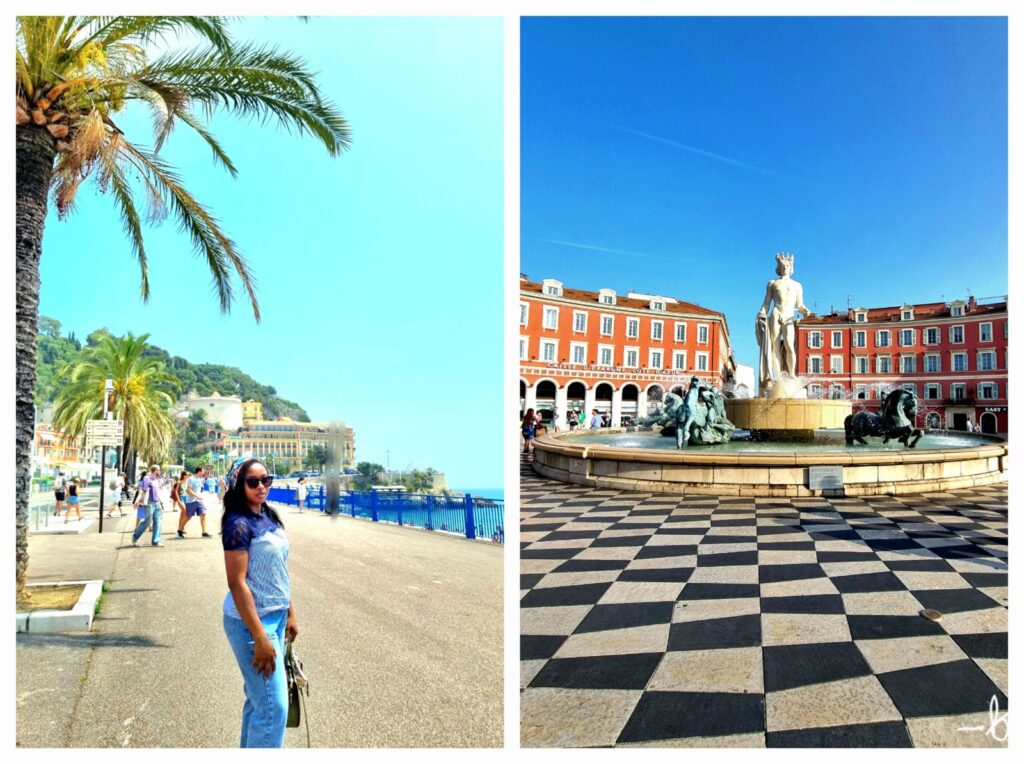 Fontaine du Soleil and Aijay in Promenade des Anglais