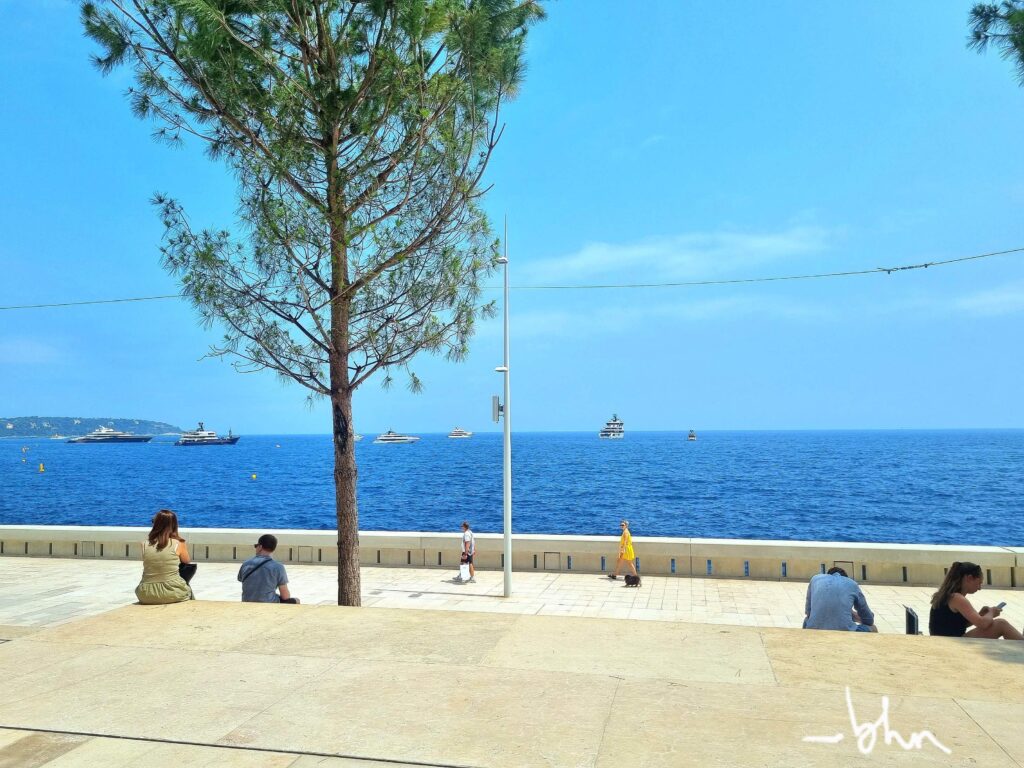 A view of the Mediterranean sea from Monaco