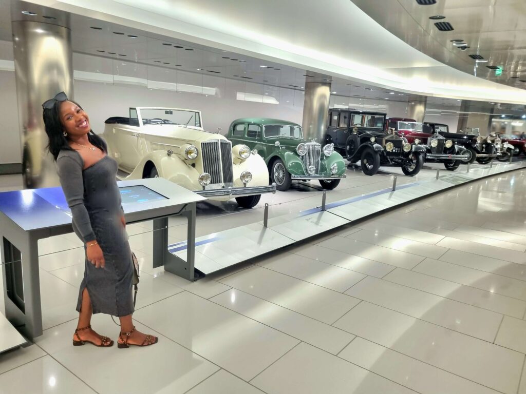 A green Jaguar Mark IV in the Prince's Car Collection.