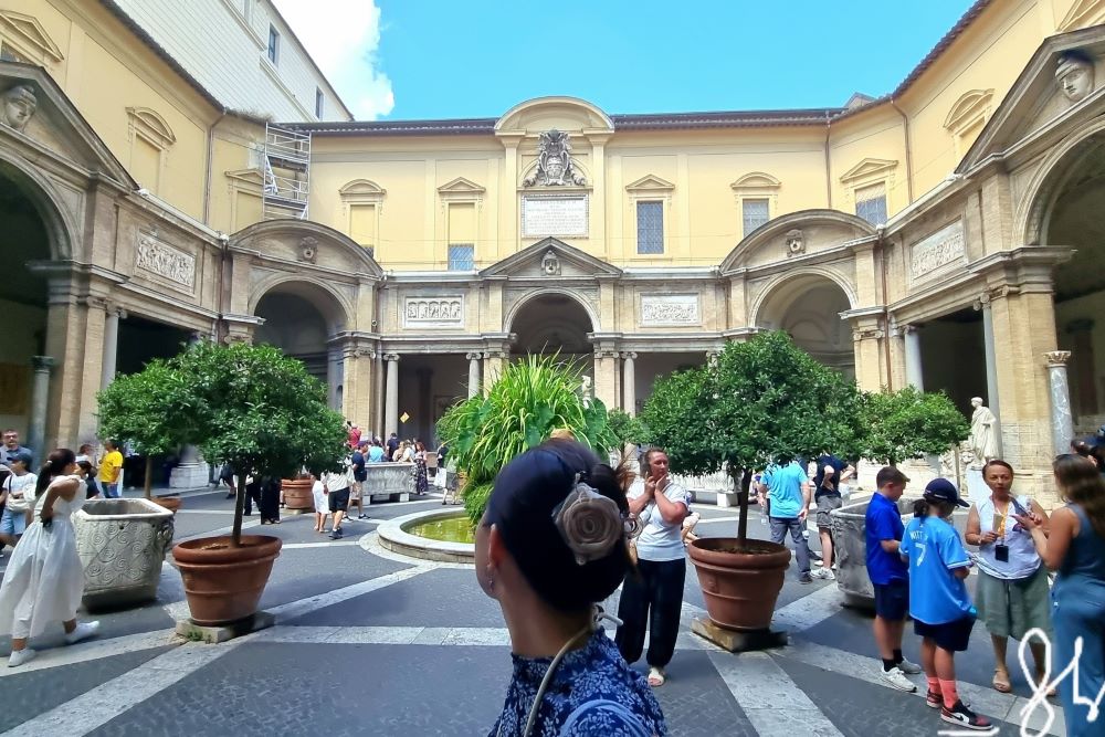 The Octagonal Courtyard within the Vatican Museum