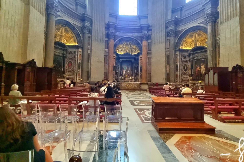 A prayer room inside St. Peters Basilica